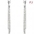 Platinum Pair Diamond Hoop Earrings