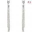 Platinum Pair Diamond Hoop Earrings