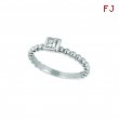 Princess cut diamond bezel set ring