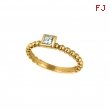 Princess cut diamond bezel set ring