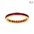 Princess cut eternity ruby ring