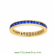 Princess cut eternity sapphire ring