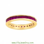 Princess cut ruby eternity band