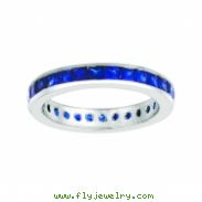 Princess cut sapphire eternity band