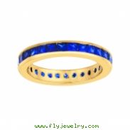 Princess cut sapphire eternity band