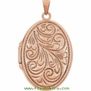 RGPSTER 28.67X19.31 mm Polished Oval Shaped Locket