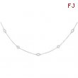 RHODIUM Plated Cubic Zirconia Necklace