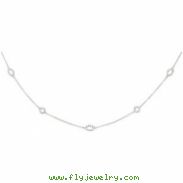 RHODIUM Plated Cubic Zirconia Necklace