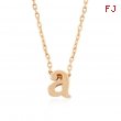 Rose Gold Initial A Pendant