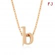 Rose Gold Initial B Pendant