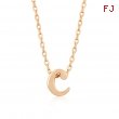 Rose Gold Initial C Pendant