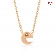 Rose Gold Initial E Pendant