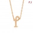 Rose Gold Initial F Pendant