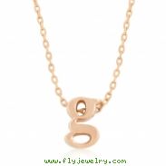Rose Gold Initial G Pendant