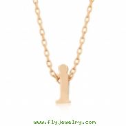 Rose Gold Initial I Pendant
