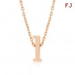 Rose Gold Initial L Pendant
