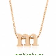 Rose Gold Initial M Pendant