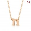 Rose Gold Initial N Pendant