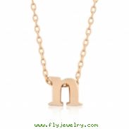 Rose Gold Initial N Pendant