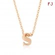 Rose Gold Initial S Pendant