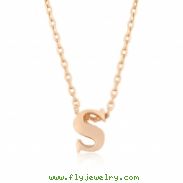 Rose Gold Initial S Pendant