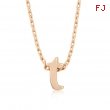 Rose Gold Initial T Pendant