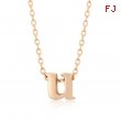 Rose Gold Initial U Pendant