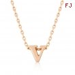 Rose Gold Initial V Pendant