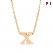 Rose Gold Initial X Pendant