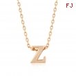 Rose Gold Initial Z Pendant