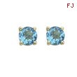 ROUND BLUE TOPAZ STUDS