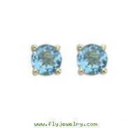 ROUND BLUE TOPAZ STUDS