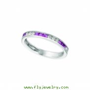 Round dia. & princess cut pink sapphire band