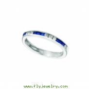 Round dia. & princess cut sapphire band