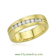 Round Diamond Wedding Band
