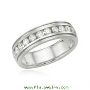 Round Diamond Wedding Band