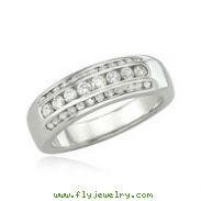 Round Diamond Wedding Band