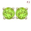 ROUND GREEN PERIDOT STUDS