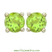 ROUND GREEN PERIDOT STUDS