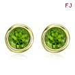 ROUND GREEN PERIDOT STUDS