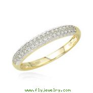 Round Pave Diamond Wedding Band
