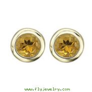 ROUND YELLOW CITRINE STUDS