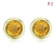 ROUND YELLOW CITRINE STUDS