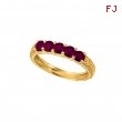 Ruby 5 stones ring