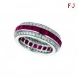 Ruby and Diamond Eternity Band Ring