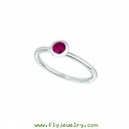 Ruby bezel set ring