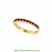 Ruby Stackable Ring, 14K Yellow Gold