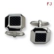 s Steel Carbon Fiber Cuff Links