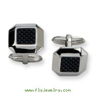 s Steel Carbon Fiber Cuff Links