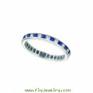 Sapphire & Diamond Channel Set ETERNITY Band 